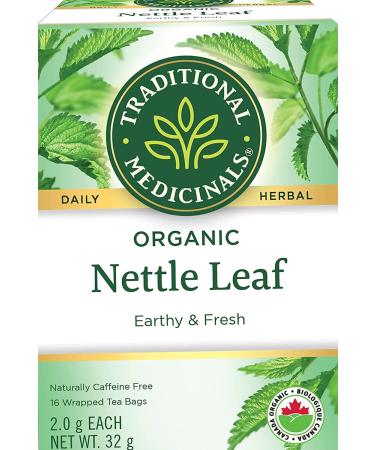 Traditional Medicinals - Organic Nettle Leaf Herbal Tea (Pack of 1) - Sustainably Sourced Fair Wild Nettle - 16 Tea Bags Total Tea Nettle Leaf 16 Count (Pack of 1)