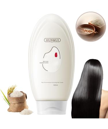 Rice Fermentation Essence Hair Cream,Rice Water Hair Mask,Fermented Rice Water Hair Mask,Moisturizing and Smooth, Deep Conditioning Hair Mask Rice Water,All Hair Types (1pcs)