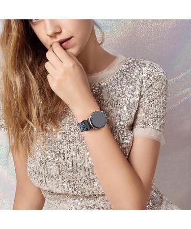 2 Pack Adjustable Elastic Bands for Garmin Venu/Venu 2 Plus/Venu Sq - Soft Replacement Wristband Strap for Garmin Smart Watches - Fashion Green & Purple - Buy Online on GoSupps.com