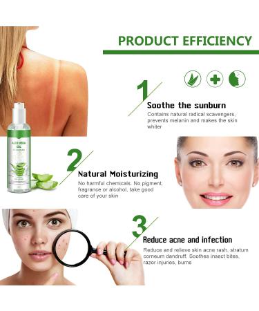 Aloe Vera Gel 100% Pure - Natural Moisturizing Cream for Face Hair & Body - Soothing Relief for Dry Skin & Sunburn - 250ml - Buy Online on GoSupps.com