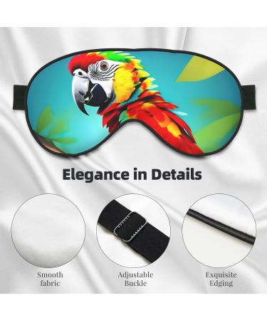 Buy Parrots On Tree Print Unisex Sleeping Eye Mask - Soft Adjustable Perfect for Travel & Relaxation - Buy Online on GoSupps.com