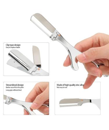 Nunafey Barber Finger Razor - Smooth Surface Clip Type Shaving Razor for Home & Salon Use (Silver) - Buy Online on GoSupps.com