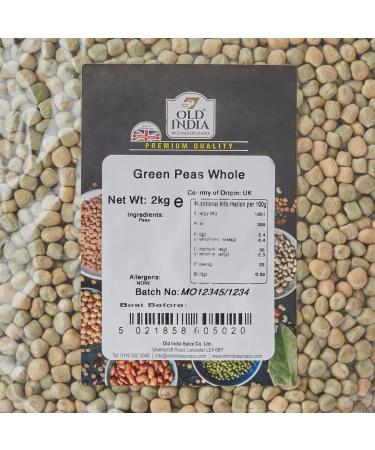 Old India Green Peas Whole 2kg - Premium Quality Peas - 2 kg Pack - Buy Online on GoSupps.com