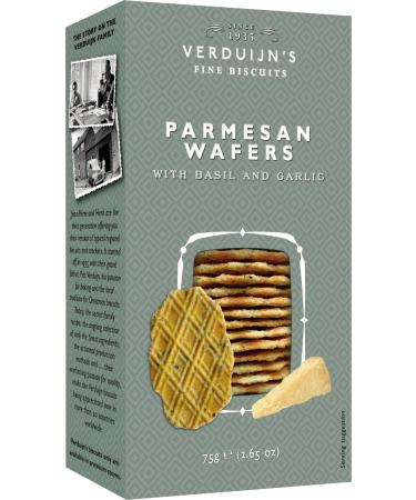 VERDUIJN'S Parmesan Wafers with Basil & Garlic 75g - 6 Pack