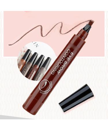 Eyebrow Pen Eye Brow Pencils for Women with 4-Fork-Tip Create Natural Hair-Like Brows Microblading Eyebrow Pen (Khaki) - Buy Online on GoSupps.com