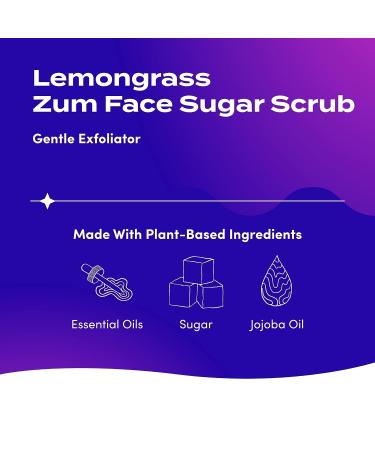 Zum Face Sugar Scrub - Lemongrass - 4 oz | Exfoliating Facial Scrub - Buy Online on GoSupps.com