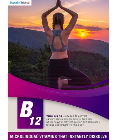 Superior Source No Shot Vitamin B12 Methylcobalamin 10000 mcg, B6, Folic Acid Quick Dissolve Sublingual Tablets - 30 Ct | Energy, Heart Health, Metabolism Boost, Stress Support - Non-GMO - Buy Online on GoSupps.com