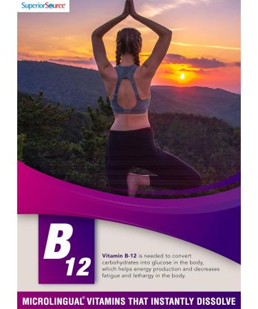 Superior Source Vitamin B12 10000 mcg Sublingual Tablets - Metabolism & Energy Boost, Nervous System Support - 60 Count, Non-GMO - Buy Online on GoSupps.com