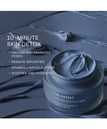 Outset Purifying Blue Clay Mask - Vegan Detoxifying & Hydrating - Gentle Fragrance-Free for All Skin Types - 1.7 fl oz - Buy Online on GoSupps.com