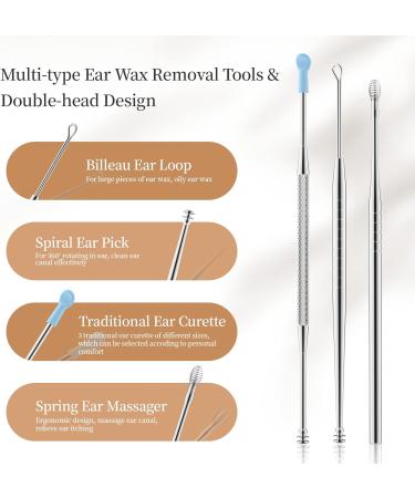 7in1 Stainless Steel Ear Pick Ear Wax Removal Kit with Lipstick Case - Silver - Buy Online on GoSupps.com