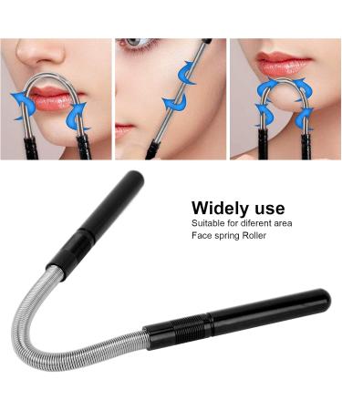 Premium Stainless Steel Face Hair Remover - Manual Epilierer Spring Threading Tool for Lip Hair Removal - Black | Effortless Beauty & Makeup Solution - Buy Online on GoSupps.com