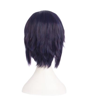 MapofBeauty 12/30cm Short Straight Women's Braid Wig - Stylish Blue/Black Red Hair for International Shipping - Buy Online on GoSupps.com