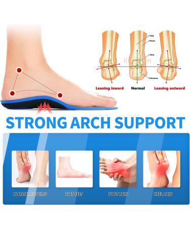 DACAT Orthotics Arch Support Inserts for Plantar Fasciitis & Heel Pain - Orthotic Insoles for Flat Feet | Shoe Inserts for Men & Women (Size S: Men 6.5-8/Women 7.5-9) - Blue - Buy Online on GoSupps.com