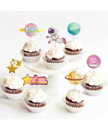 Ercadio 36 Pack Space Astronaut Cupcake Toppers Space Girl Moon Rocket Planet Cupcake Toppers Earth Planet Cupcake Picks Space Theme Gender Reveal Birthday Shower Party Supplies B-space Girl - Buy Online on GoSupps.com