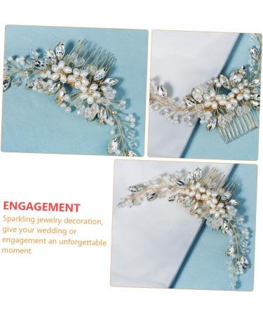 Angoily 1pc Pearl Comb Bridal Hair Comb Wedding Hair Accessory Tiara Rhinestone Barrettes Handmade Comb Barrette Wedding Hair Comb Hair Accessories Hanfu Headgear The Photo Bride - Buy Online on GoSupps.com