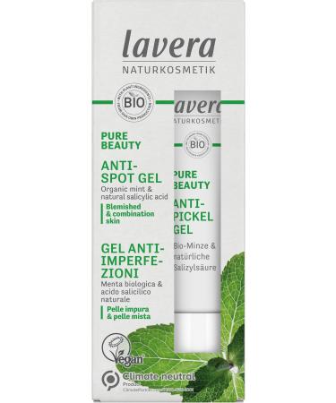 lavera PURE BEAUTY Anti-Spot Gel - organic mint and natural salicylic acid - vegan - Natural Cosmetics - dries out spots - 15ml
