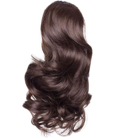 Long Claw Ponytail Hair Extension One Piece - Clip in Synthetic Straight Curly Hairpiece 12 Medium Brown - Buy Online on GoSupps.com