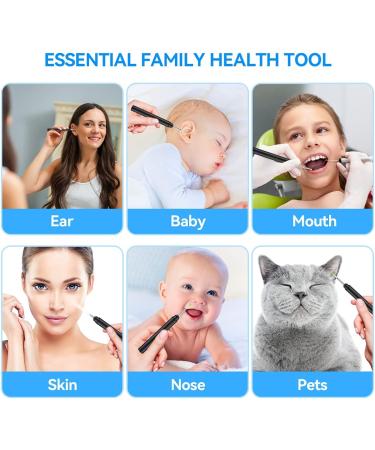 HD Ear Wax Removal Kit with Otoscope Camera for Adults & Kids - Ear Cleaner Tool Set with LED Light and Storage Bag - White - Buy Online on GoSupps.com