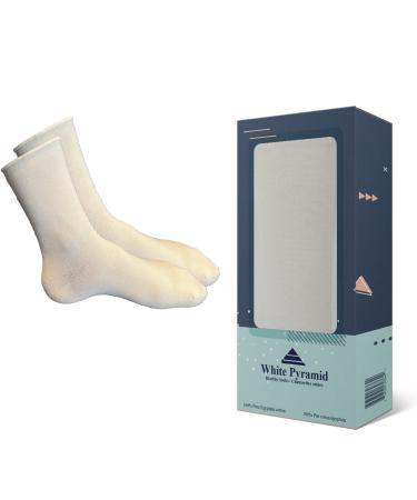 Medical unisex Socks 100% pure Egyptian cotton for Diabetic allergic dermatitis and Psoriasis patients 2 Pairs Size Fit men  s shoes size 8-12 and women  s shoes size 9-13