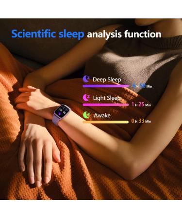 FITVII Fitness Tracker Smart Watch | Blood Pressure, Heart Rate, Blood Oxygen Monitor | Sleep & Activity Tracker | IP68 Waterproof | Orchid Purple - Buy Online on GoSupps.com