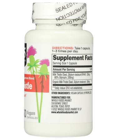 365 By Whole Foods Market Milk Thistle 60 Count 60 Count (Pack of 1) - Buy Online on GoSupps.com