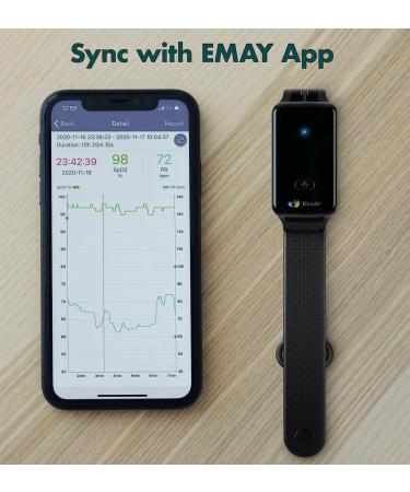 EMAY SleepO2 Wrist Oxygen Monitor | Pulse Oximeter for Overnight SpO2 Tracking | Summary Report & Raw Data - Buy Online on GoSupps.com
