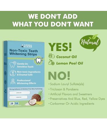 Sierra Clean Teeth Whitening Strips - 14 Treatments | Fast & Enamel Safe | Dentist Recommended - Remove Coffee, Tea, and Smoking Stains | 28 Count - Buy Online on GoSupps.com