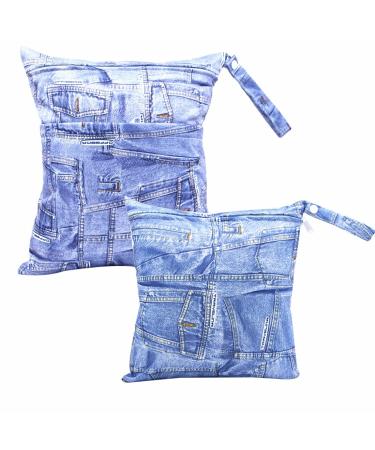 xingmo Wet Dry Bag Nappy Organizer Bag Reusable Zipper Diaper Bag Hanging Wet or Dry Clothes Storage Bag (8# M+L)