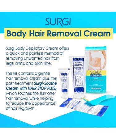 Surgi-Cream Hair Remover for Bikini & Legs - 56g/2oz | Effective Gentle and Fast Hair Removal - Buy Online on GoSupps.com
