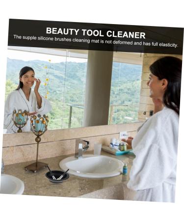 of makeup brush Makeup Tool Cleaner makeup cleaner pad makeup gadgets braces cleaner foundation brush cleaner pad brush scrubber holder cleaning box cosmetic Silica gel - Buy Online on GoSupps.com