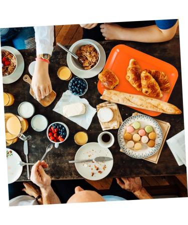 LABRIMP Snack Serving Dish 1pc Tray Wedding Decor Cake Stand Appetizer Plates Outdoor Decor Fruit Plate Breakfast Dessert Plate 38.5X28.5X2CM Orange - Buy Online on GoSupps.com