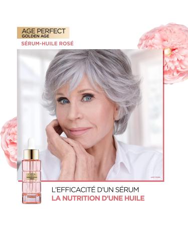 L'Or al Paris - Ros Oil Serum - Anti-Aging Radiance & Intense Nutrition Face Care - Concentrated in Native Peony Cells and Calcium B3 - For Mature Skin - Age Perfect Golden Age - 30 ml - Buy Online on GoSupps.com