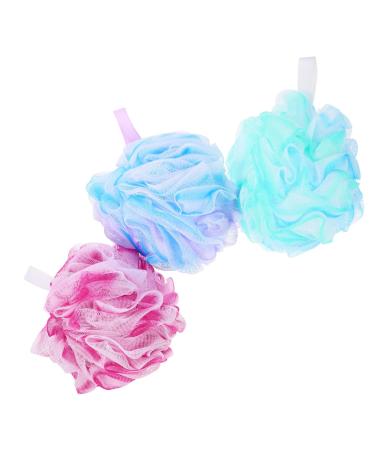 3pcs Bath Ball Womens Bathroom Accessories Shower Accessories Shower Ball Body Loofahs for Shower Exfoliate Body Shower Loofah Exfoliating Body Scrubber Bath Stuff Bath Accessories