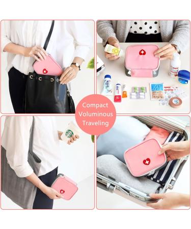Waterproof 3-Piece Medicine Bag Set | Large Capacity Medication Storage for Home Office & Travel - Pink - Buy Online on GoSupps.com