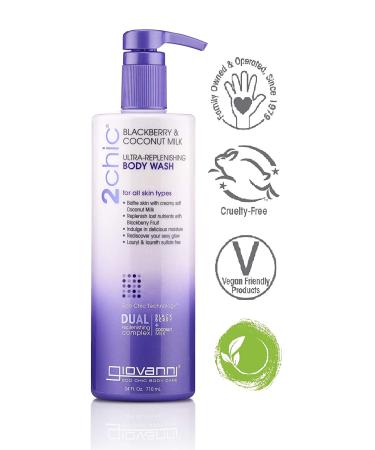 GIOVANNI 2Chic Ultra Replenishing Body Wash 24 oz - Hydrating Blackberry & Coconut Milk Cleanser - Buy Online on GoSupps.com