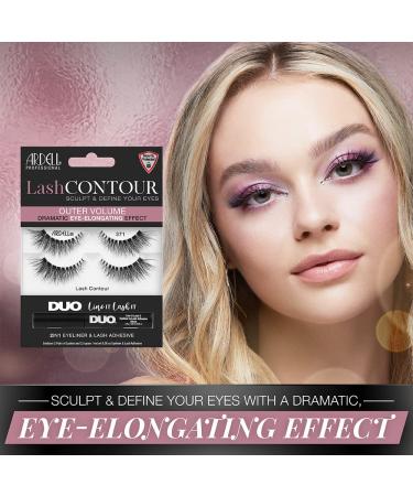 Ardell Lash Contour 371 Outer Volume Dramatic Eye-Elongating Effect + DUO Line It Adhesive | 2 Pairs - Buy Online on GoSupps.com