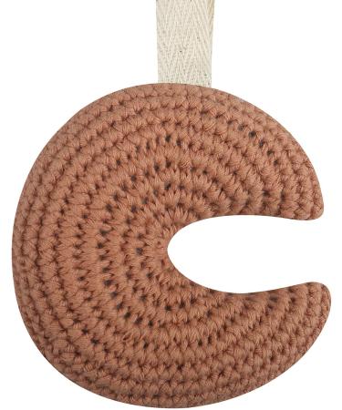 Moon-Shaped Baby Pacifier Holder | Cute Cotton Pacifier Hanging Clip for Newborns | International Shipping - Buy Online on GoSupps.com