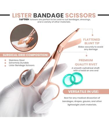 Buy Aftren 5.5 Inch Rose Gold Medical Scissors - EMT Trauma & Surgical Scissors for Nurses | Stainless Steel Association - Buy Online on GoSupps.com