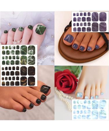 WOKOTO 440-Piece Toenail Polish Stickers Kit - Marbled Style Gel Nail Strips for Women with Nail File - Gradient Nail Art Decals - Self-Adhesive Manicure Set - Buy Online on GoSupps.com