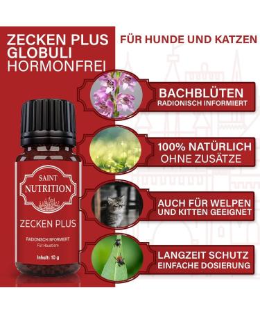 Saint Nutrition Ticks Plus Globules for Dogs & Cats - Effective Remedy for Infestation | 10g - Buy Online on GoSupps.com