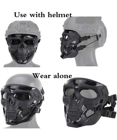 Tactical Skull Full Mask Hood Headdress with Adjustable Strap | Dual-Mode Design | Stretch Fabric | 19cm x 18cm - Buy Online on GoSupps.com