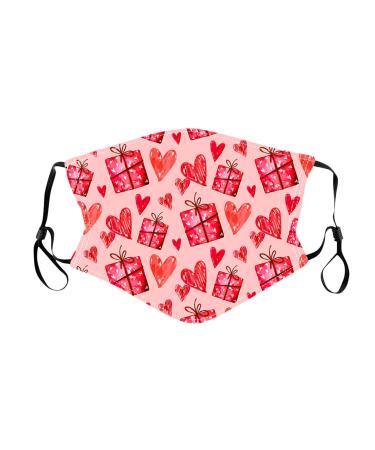 ZQP Christmas Valentine's Day Face_Masks for Adult Resuable Washable Printed Couples Face Bandanas Bride Groom Fashion Letter Design Novelty Face_Cover for Adult Women Men