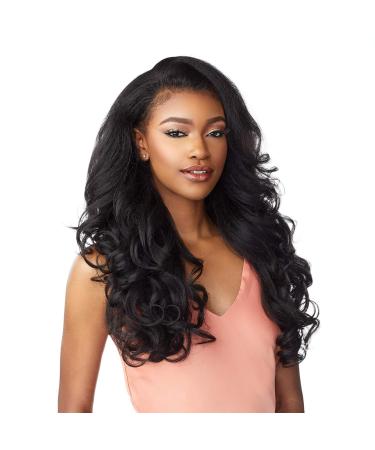 Sensationnel Instant Weave Synthetic Half Wig with Drawstring Cap - IWD 003 (1 Jet Black)