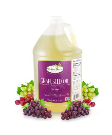 Tutto Bene Premium Grapeseed Oil - 1 Gallon (128oz) | 0 Trans Fat, Cholesterol-Free, High Antioxidants & Vitamin E - Ideal for Healthy Cooking - Buy Online on GoSupps.com