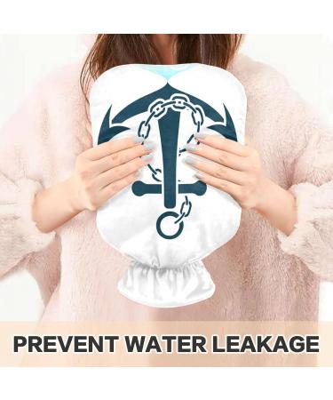 Naanle 2L Transparent Hot Water Bottle with Chain - Large Sea Anchor Design for Pain Relief & Heat Therapy | Ideal for Bed & Foot Comfort - Buy Online on GoSupps.com
