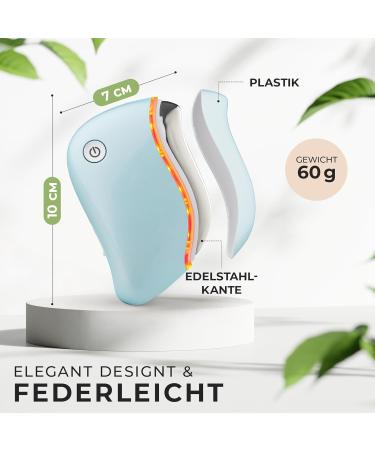 JVF Beauty Gua Sha Electric Facial Massage Device | Face Lifting & Anti-Aging | Vibration Warmth & Red Light LED | Blue Light Options - Buy Online on GoSupps.com