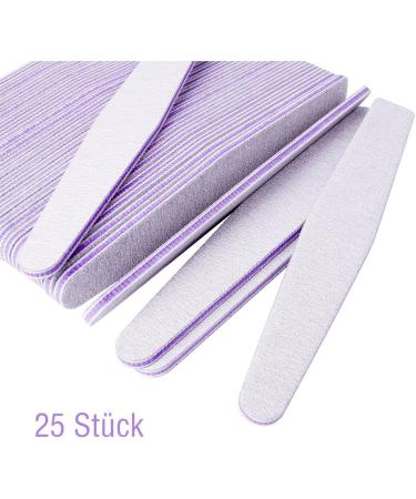 Professional 100/180 Nail Files - Double-Sided Gel Nail Tools for Manicure & Nail Art | Smirel Paper Gray & Purple - 25 Pack - Buy Online on GoSupps.com