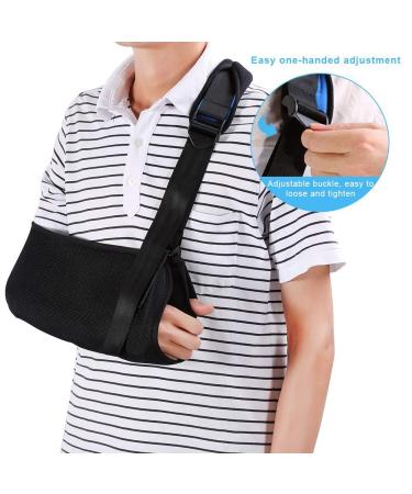 Buy Black Universal Arm Sling for Shoulder Injury | Adjustable Padded Shoulder Immobilizer for Rotator Cuff & Wrist Surgery | Unisex Design - Buy Online on GoSupps.com