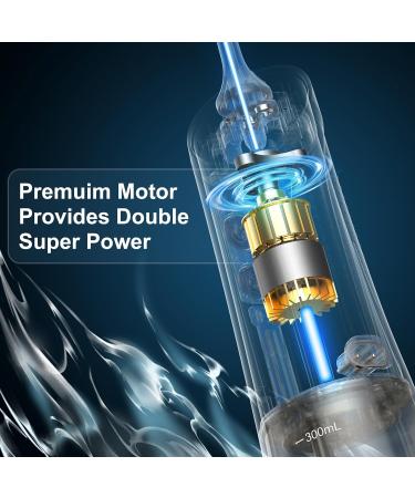 Cordless Professional Water Flosser - 5 Modes, 8 Jet Tips, Rechargeable, Waterproof - for Teeth Braces and Bridges - 300ML Tank - Travel & Home - Buy Online on GoSupps.com
