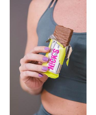 Nicks Protein Wafer Bar Vanilla | 25% Protein | Low Carb | Gluten-Free | 203 Calories | Sugar-Free Chocolate Snacks - 9 Pack (40g Each) - Buy Online on GoSupps.com